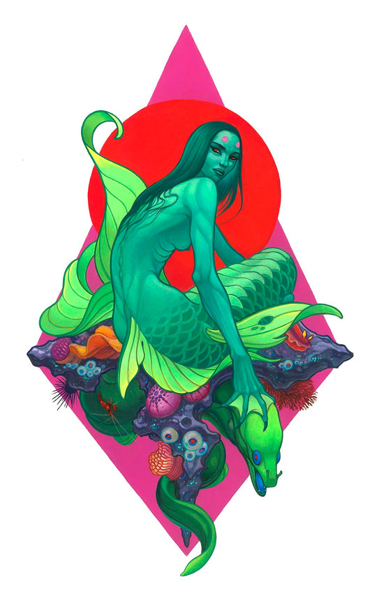 CORAL MERMAID - Archival art print