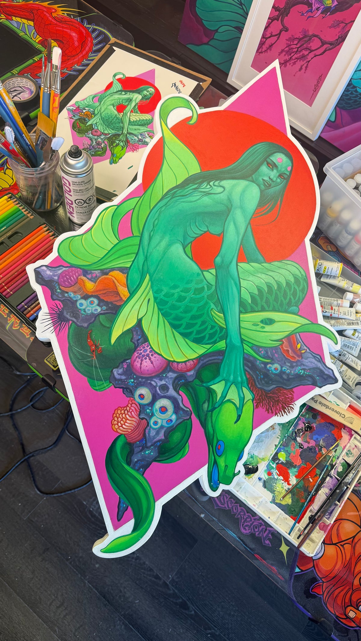 CORAL MERMAID - Archival art print